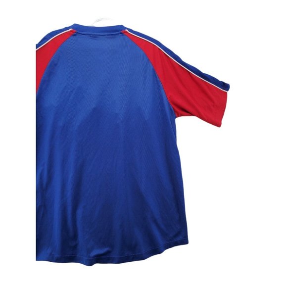 CHICAGO CUBS Shirt Men’s Short Sleeve V-Neck Blue Red Size Large - Picture 8 of 9